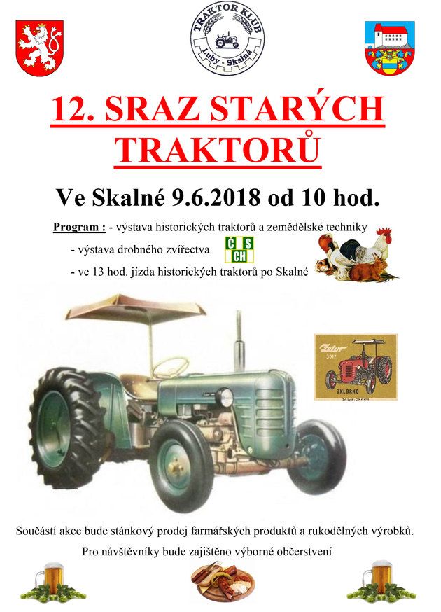 Skalná: Ve městě se uskuteční již 12. sraz starých traktorů