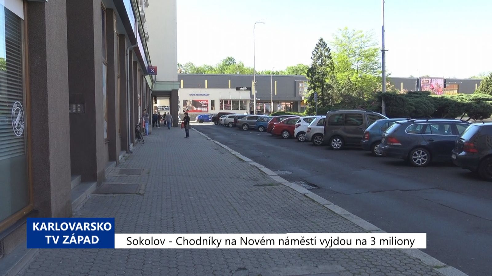 Sokolov: Chodníky na Novém náměstí vyjdou na 3 miliony (TV Západ)