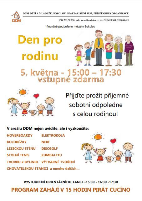 obrázek: Sokolov: Dům dětí pořádá Den pro rodinu