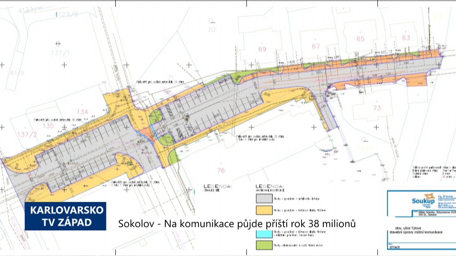 Sokolov: Na komunikace půjde příští rok 38 milionů (TV Západ)
