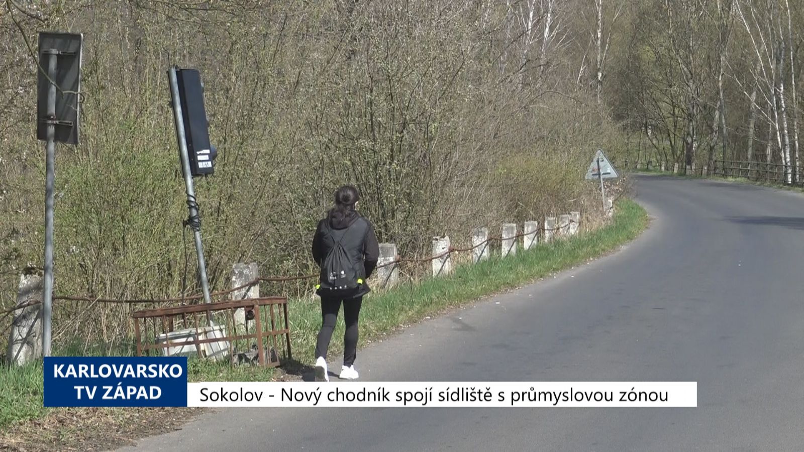 Sokolov: Nový chodník spojí sídliště s průmyslovou zónou (TV Západ)