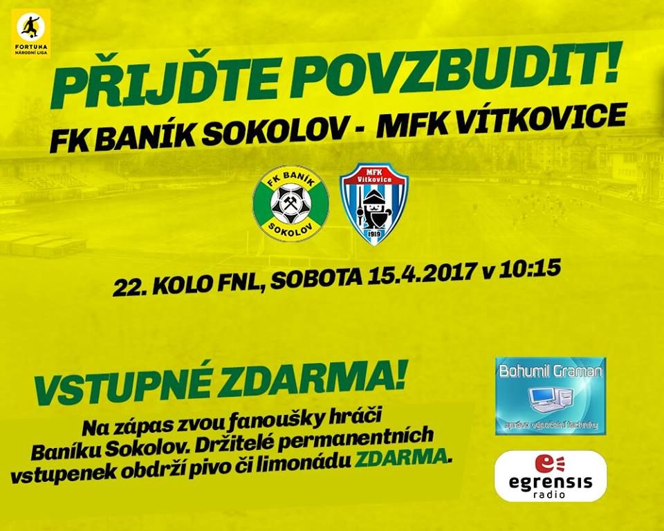 Sokolov: Přijďte tuto sobotu podpořit Baníkovce. Vstup zdarma