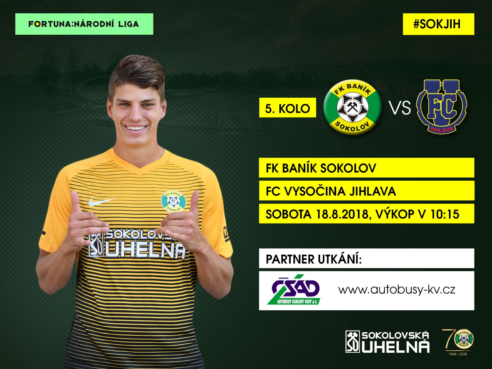 Sokolov: Zítra hraje Baník na domácí půdě. Soupeřem je exligová FC Vysočina Jihlava