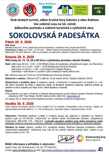 obrázek: Turisté a cyklisté se vydají na trasu Sokolovské (nejen) padesátky