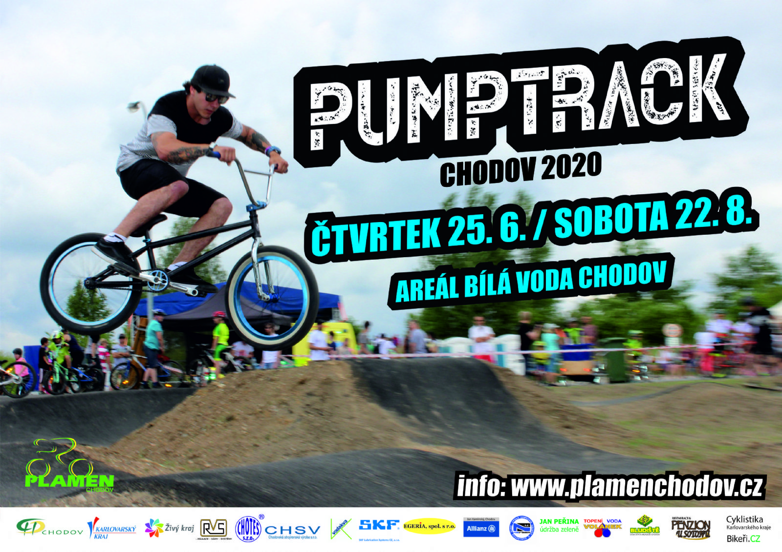 Závody v pumptracku na Bílé vodě v Chodově
