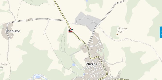 obrázek: Žlutice: Osobní vozidlo dostalo smyk