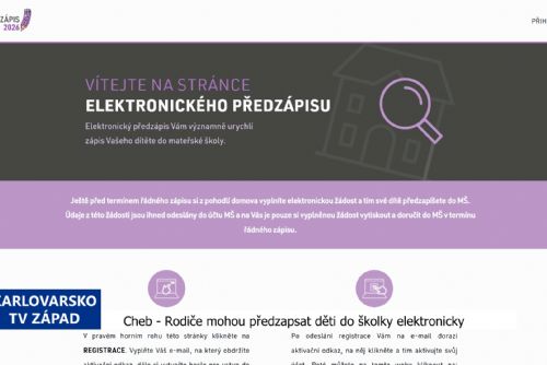 obrázek:Cheb: Rodiče mohou předzapsat děti do školky elektronicky (TV Západ)