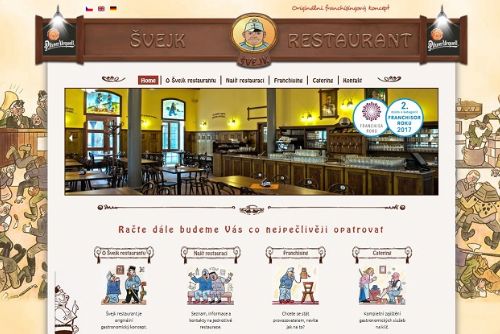 Foto: Společnost UNIWEB s.r.o. je oficiálním dodavatelem www stránek ŠVEJK RESTAURANT v ČR