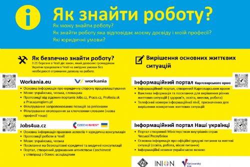 Foto: Informační leták pomůže lidem z Ukrajiny najít kvalitní pracovní uplatnění