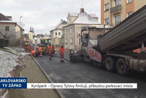 Foto: Kynšperk: Opravy Tylovy finišují, přibudou parkovací místa (TV Západ)