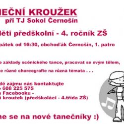 TANEČNÍ KROUŽEK HLEDÁ NOVÉ POSILY!