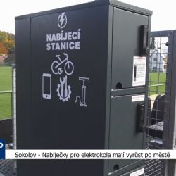 Sokolov: Nabíječky pro elektrokola mají vyrůst po městě (TV Západ)