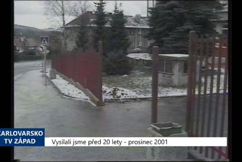 Foto: 2001 – Sokolov: Objekt Alfy má zrekonstruované přízemí a nový plot (TV Západ)