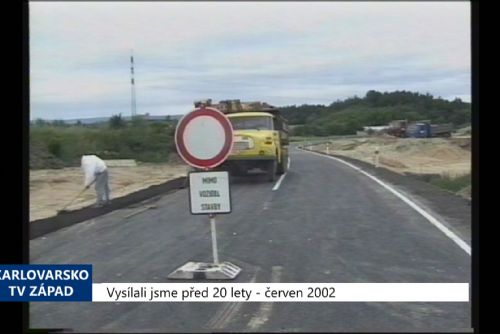 Foto: 2002 – Chebsko: Kvůli obchvatu došlo k uzavření silnice u Odravy (TV Západ)
