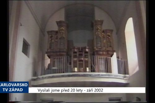 Foto: 2002 – Sokolov: Oprava klášterního kostela by měla být hotová letos (TV Západ)