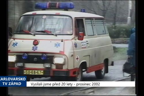 Foto: 2002 – Sokolov: Vjezd k poliklinice zůstane pro sanitky volný (TV Západ)