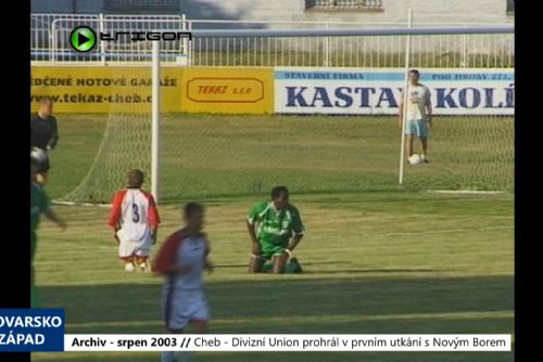 Foto: 2003 – Cheb: Divizní Union prohrál v prvním utkání s Novým Borem 0:1 (TV Západ)