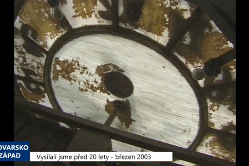 obrázek:2003 – Cheb: Dojde k opravě věžních hodin (TV Západ)