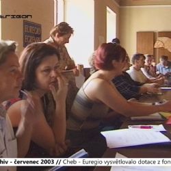 2003 – Cheb: Euregio vysvětlovalo dotace z fondů PHARE (TV Západ)