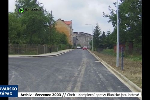 Foto: 2003 – Cheb: Komplexní opravy Blanické jsou hotové (TV Západ)