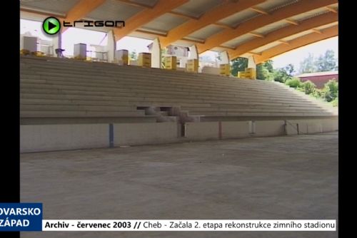 Foto: 2003 – Cheb: Začala 2. etapa rekonstrukce zimního stadionu (TV Západ)