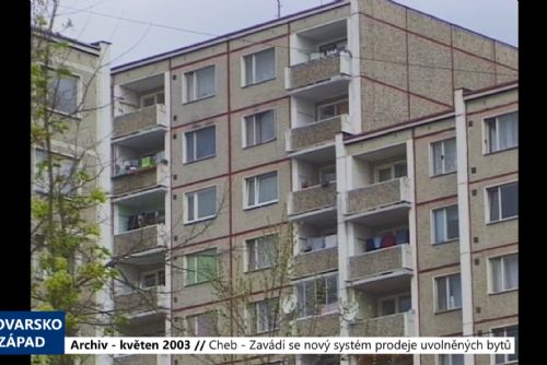 Foto: 2003 – Cheb: Zavádí se nový systém prodeje uvolněných bytů (TV Západ)