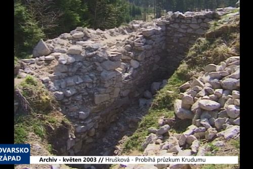 Foto: 2003 – Hrušková: Probíhá archeologický průzkum Krudumu (TV Západ)