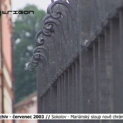 2003 – Sokolov: Mariánský sloup nově chrání zábradlí (TV Západ)