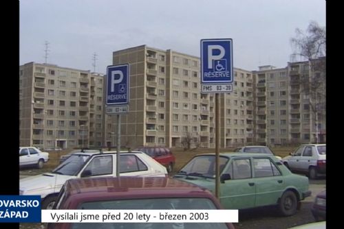 Foto: 2003 – Sokolov: Přidělování vyhrazených parkování se zpřísní (TV Západ)