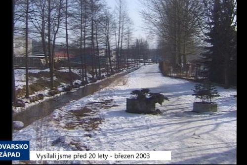 Foto: 2003 – Sokolov: Stavba cyklostezky bude pokračovat úsekem u Komerčky (TV Západ)
