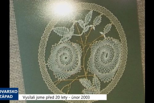 Foto: 2003 – Sokolov: Výstava v muzeu představuje historii krajkářství (TV Západ)