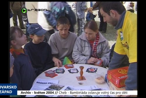 Foto: 2004 – Cheb: Bambiriáda oslavuje volný čas pro děti (TV Západ)