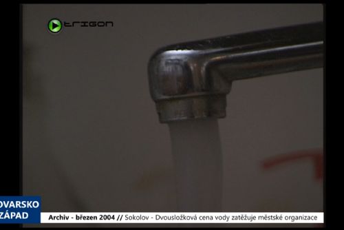 Foto: 2004 – Sokolov: Dvousložková cena vody zatěžuje městské organizace (TV Západ)