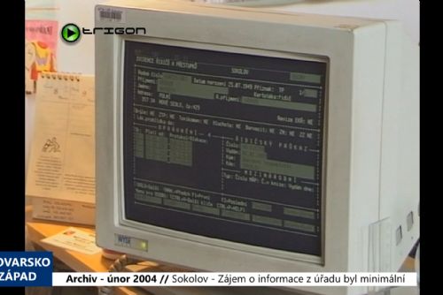 Foto: 2004 – Sokolov: Zájem o informace z úřadu byl minimální (TV Západ)