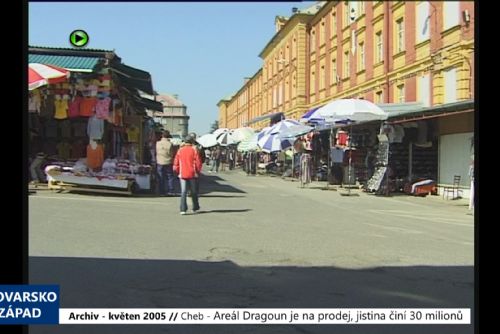 Foto: 2005 – Cheb: Areál Dragoun je na prodej, jistina činí 30 milionů (TV Západ)