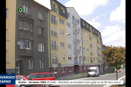 obrázek:2005 – Cheb: Akontace na družstevní byt vyjde na asi 80 tisíc korun (TV Západ)