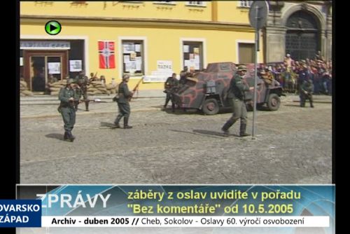 Foto: 2005 – Cheb: Oslavy 60. výročí osvobození doplnily přelety F-16 (TV Západ)