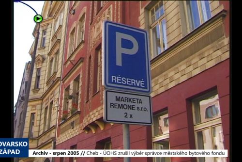 obrázek:2005 – Cheb: ÚOHS zrušil výběr správce městského bytového fondu (TV Západ)