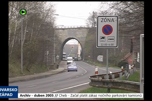 obrázek:2005 – Cheb: Začal platit zákaz nočního parkování kamionů (TV Západ)