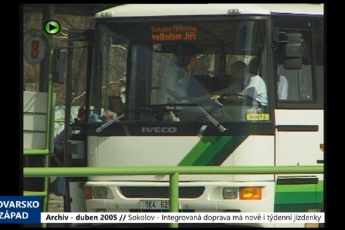 Foto: 2005 – Sokolov: Integrovaná doprava má nově i týdenní jízdenky (TV Západ)