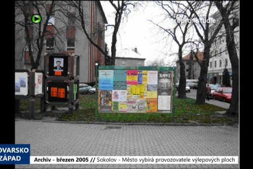 Foto: 2005 – Sokolov: Město vybírá provozovatele výlepových ploch (TV Západ)