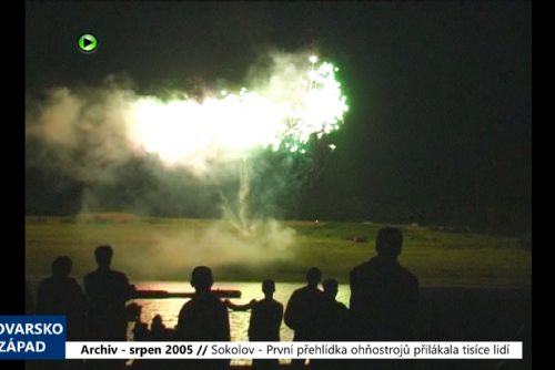 obrázek:2005 – Sokolov: První přehlídka ohňostrojů přilákala tisíce lidí (TV Západ)