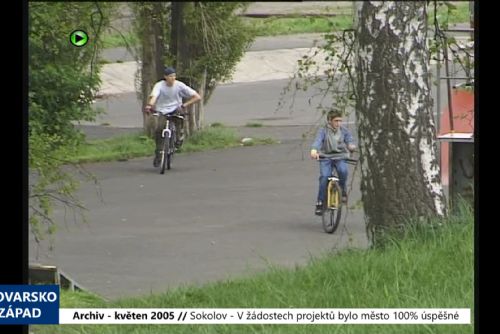 Foto: 2005 – Sokolov: V žádostech projektů bylo město 100% úspěšné (TV Západ)
