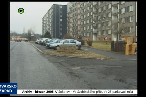 Foto: 2005 – Sokolov: Ve Švabinského přibude 25 parkovací míst (TV Západ)