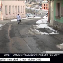 2013 – Loket: Dojde k předláždění náměstí i pěší zóny (TV Západ)