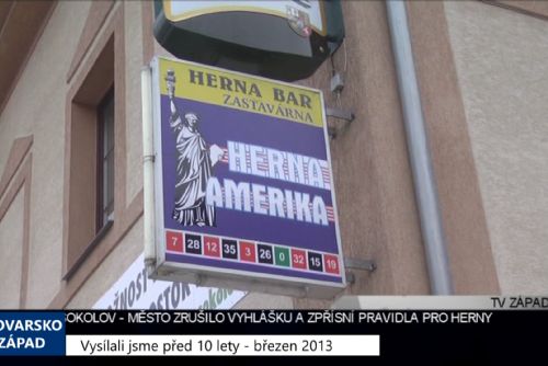 Foto: 2013 – Sokolov: Město zpřísní pravidla pro fungující herny (4905) (TV Západ)