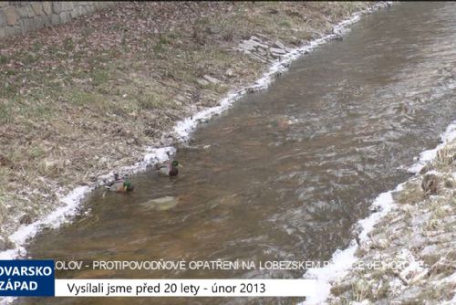 Foto: 2013 – Sokolov: Protipovodňové opatření na Lobezském potoce je hotové (TV Západ)