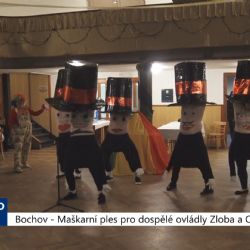 Bochov: Maškarní ples pro dospělé ovládly Zloba a Cirkus (TV Západ)