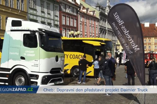 obrázek:Cheb: Dopravní den představil projekt Daimler Truck (TV Západ)