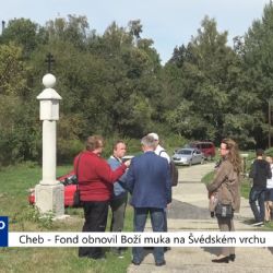Cheb: Fond obnovil Boží muka na Švédském Vrchu (TV Západ)